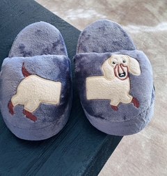 Salchipantuflas grises con salchi marrón - comprar online