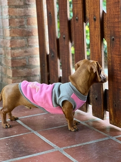 Salchibuzo rosa con gris melange