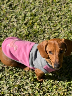 Salchibuzo rosa con gris melange - tienda online