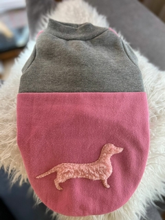 Salchibuzo rosa con gris melange - comprar online