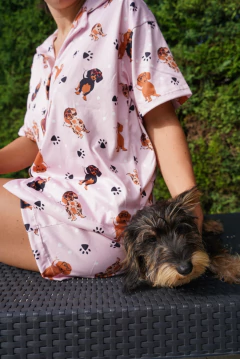 Salchipijama camisa/short rosa. - tienda online