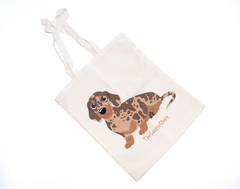 Totebags Salchi Arlequin marron y negro. - comprar online