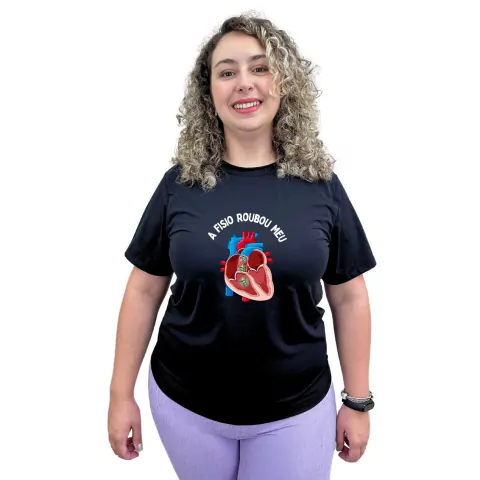 Tech Camiseta Unissex Fisio Roubou meu Coração (F14)