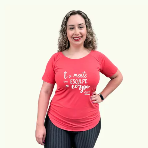 Tech T-Shirt Feminina Mente Esculpe o Corpo (P74)