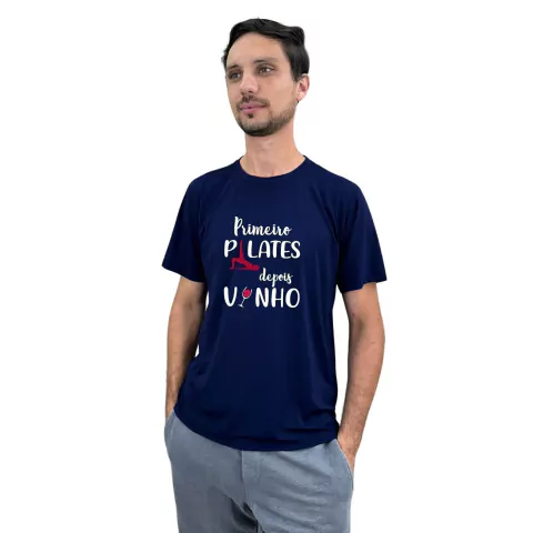 Tech Camiseta Unissex Pilate depois Vinho (P81)