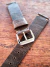 Pulseira Zanini Textura - Café / Costura Marrom - Fivela N°3 - Couro Legítimo - loja online