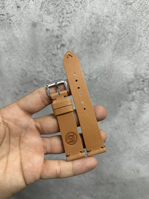 Pulseira Zanini Básica Natural - Rústica - Fivela N°3 - Couro Legítimo