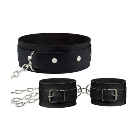 Coleira E Tornozeleira Com Corrente