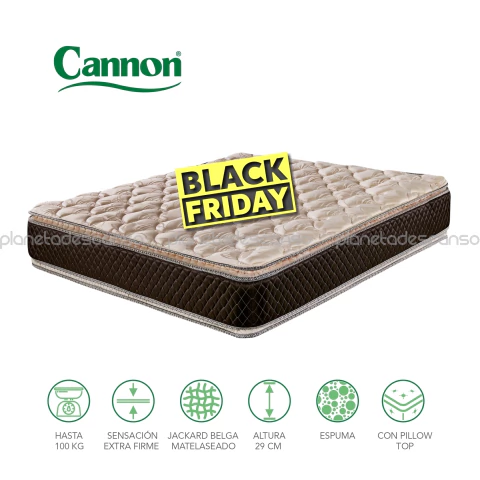 Colchón Cannon Exclusive Pillow 2 plazas 190x140x29 - comprar online