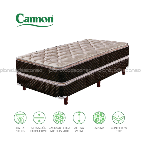 Colchón y sommier Cannon Exclusive Pillow 1 1/2P 190x90x29