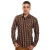 Camisa Masculina Slim Manga Longa Xadrez - 9703