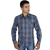 Camisa Masculina Slim Manga Longa Xadrez - 9761 na internet