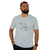 Camiseta Masculina Manga Curta Malha Gola Careca Triângulo