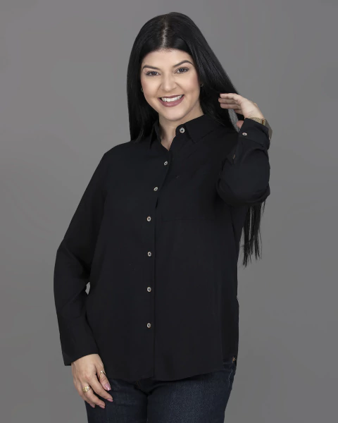 Camisete Feminina Manga Longa Lisa em Viscose - 0202 - comprar online