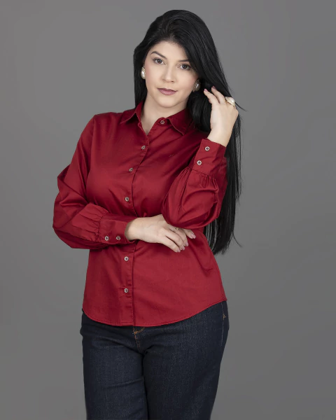 Camisete Feminina Manga Longa Acetinada Lisa - 0287 - comprar online