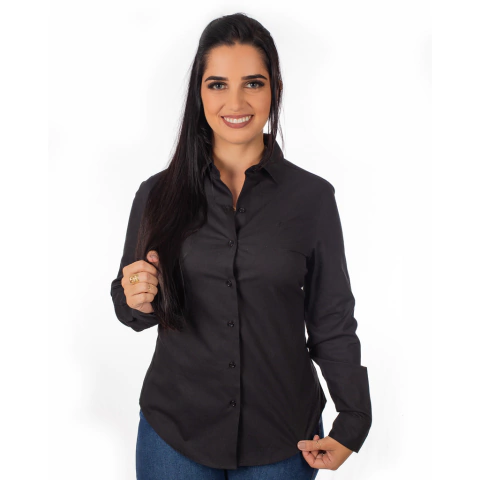 Camisete Feminina Manga Longa Linho Deluxe - 0977