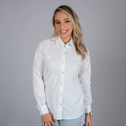 Camisete Feminina Manga Longa Lisa - 3982