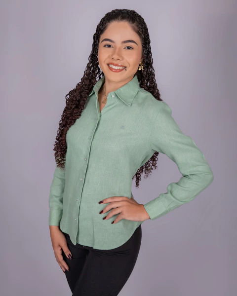 Camisete Feminina Manga Longa Puro Linho - 6173 - comprar online