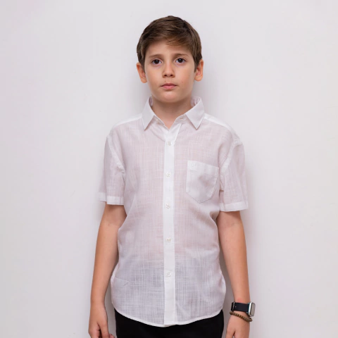 Camisa Infanto Juvenil Masculina Manga Curta Flamê - 7383