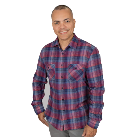 Camisa Masculina Casual Manga Longa Xadrez Flanela - 0986