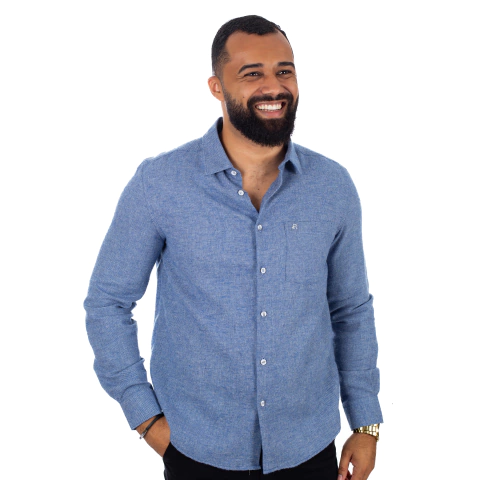 Camisa Masculina Casual Manga Longa - 1046