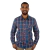 Camisa Masculina Slim Manga Longa Xadrez - 1438 na internet