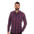 Camisa Masculina Slim Manga Longa Xadrez - 9703 na internet