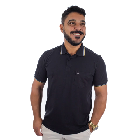 Polo Masculina Manga Curta Malha Piquet - 3233
