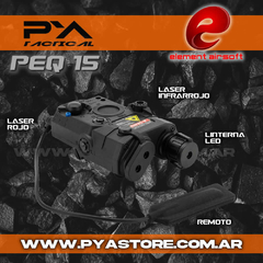 PEQ15 LASER VERDE + REMOTO - Pya Tactical Store
