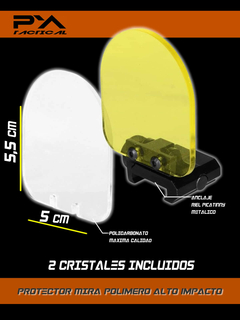 PROTECTOR MIRA 2 CRISTALES BASE METALICA IMPORTADOS