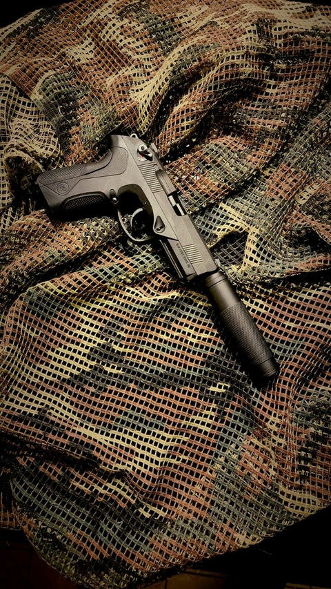SUPRESOR PISTOLA / SECUNDARIA AIRSOFT FULL METAL CALIDAD PREMIUM 11,5 x 3cm.