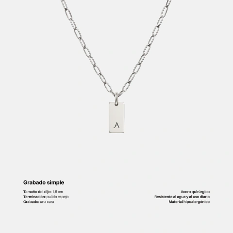 Collar Charm Personalizado 1,5cm