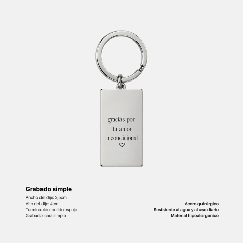 Llavero Rectangular personalizado