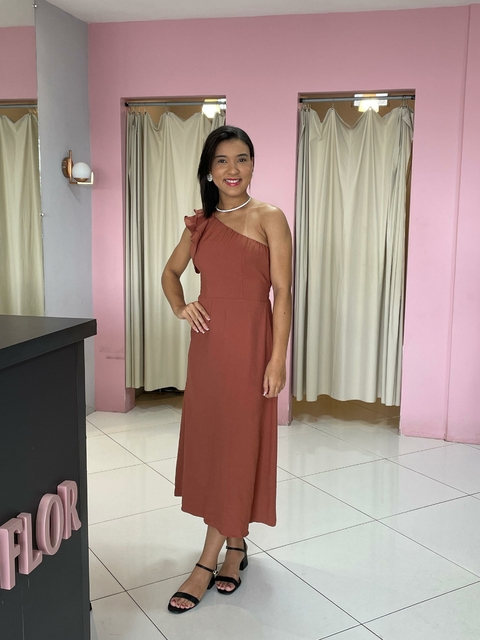 Vestido midi marrante