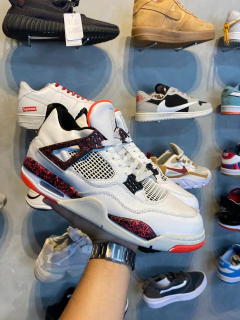 Jordan 4 Retro Branco c/Vermelho - comprar online