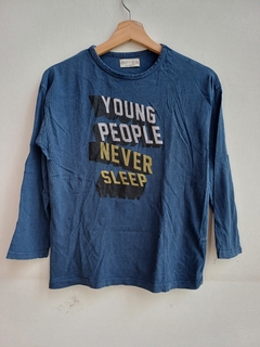 REMERA AZUL ZARA 9/10
