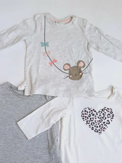 PACK REMERAS H&M X3 TALLE 3 6M - comprar online