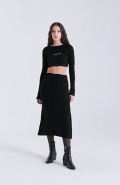 FALDA MIDI CHER ACANALADA S