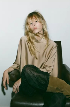 BLUSA ZARA SEDA S VISON