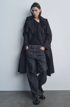 TRENCH NEGRO IMPERABLE IMPORTADO M - comprar online