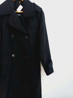 TRENCH NEGRO IMPERABLE IMPORTADO M - tienda online