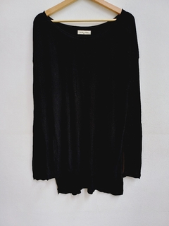 SWEATER LARGO JAZMIN NEGRO T1 OVERSIZE