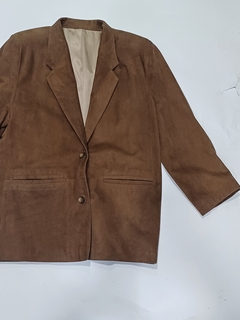 BLAZER GAMUZA 100%CUERO - SECONDMODEVINTAGE