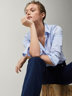 CAMISA POPLIN CELESTE M - comprar online