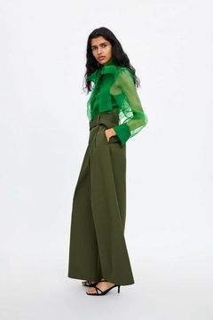CAMISA ZARA ORGANZA S VERDE en internet