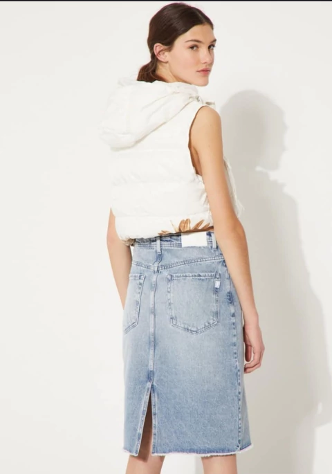 POLLERA JAZMIN CHEBAR DENIM MIDI 24 - comprar online