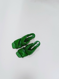 SANDALIAS ZARA VERDE 37 - SECONDMODEVINTAGE