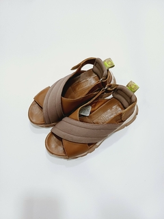 SANDALIAS JAZMIN COMBINADAS BEIGE 37 - SECONDMODEVINTAGE