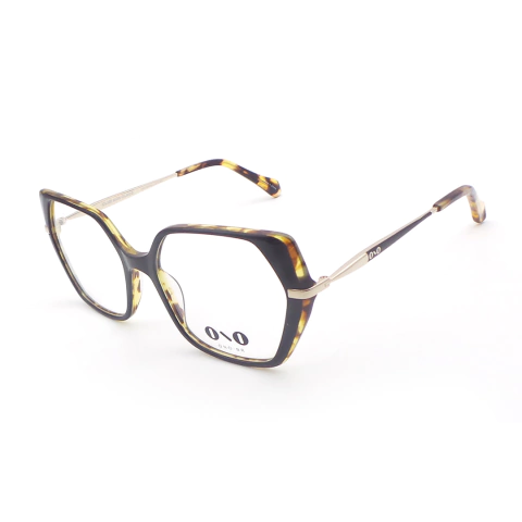 Óculos de grau ono on0029 p5o1 preto brilho c/ haste tortoise
