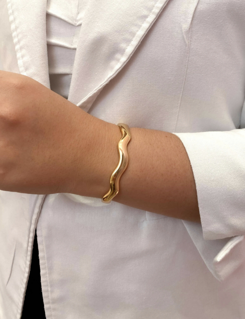 Bracelete Ondulado Verniz Italiano
